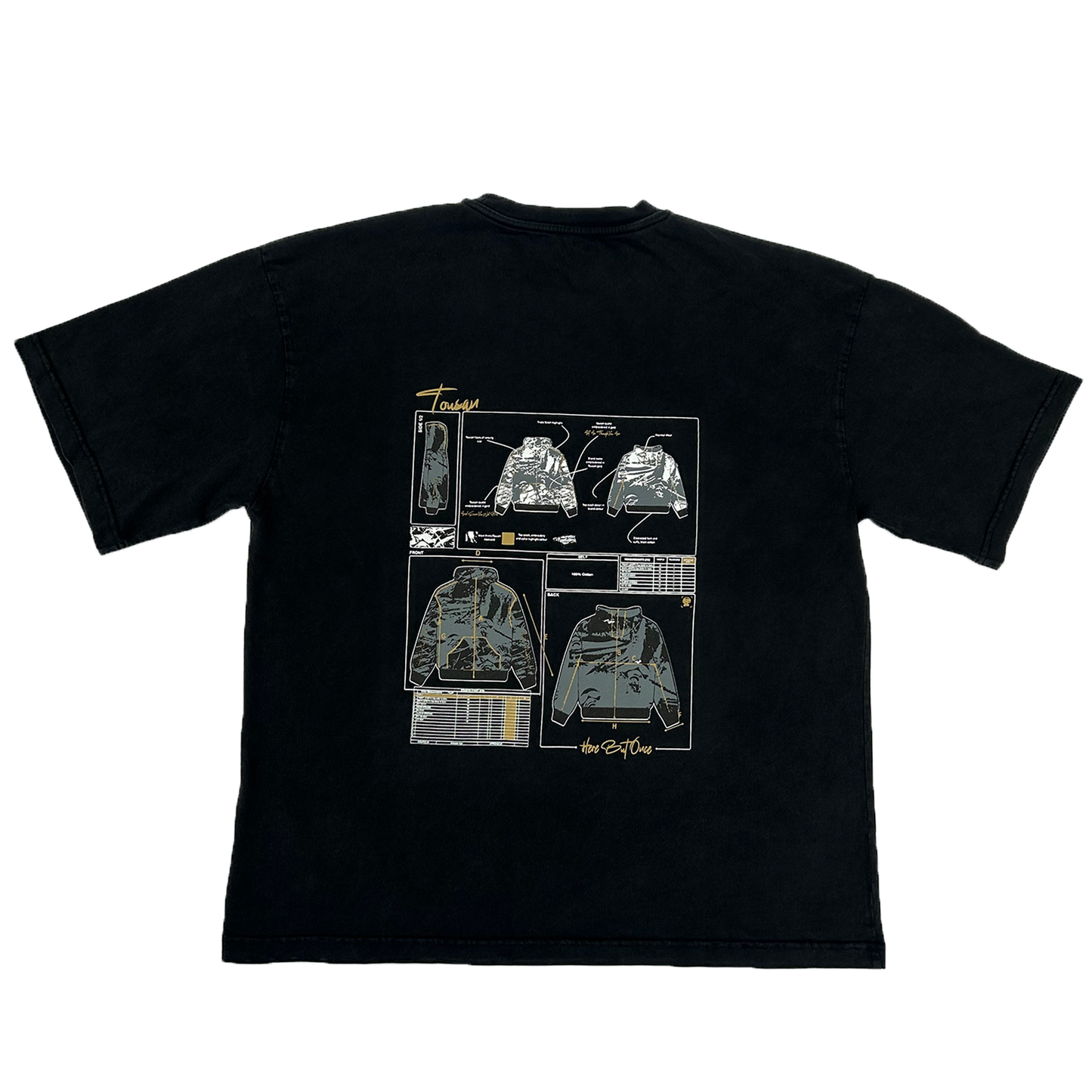 Tousan Boxy Fit Bréda Hood Tech-Pack Tee (Private Sale)