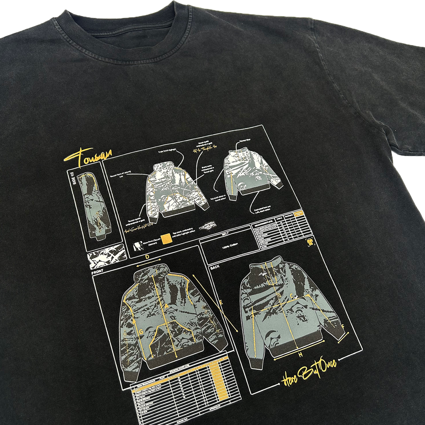 Tousan Boxy Fit Bréda Hood Tech-Pack Tee (Private Sale)